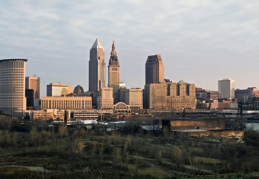 Downtown Cleveland - seen during late autumn.