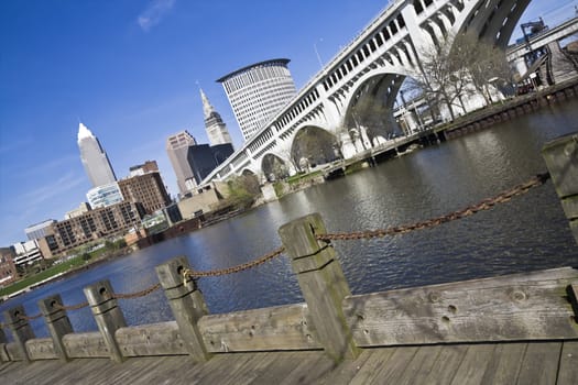 Downtown Cleveland - seen during late autumn.