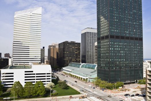 Buildings in Downtown Cleveland, Ohio.