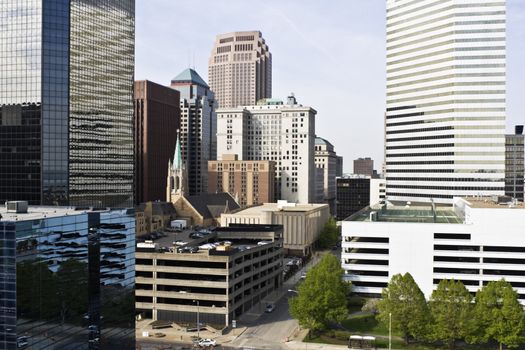 Buildings in Downtown Cleveland, Ohio.