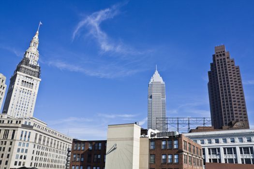 Downtown Cleveland Architecture - morning time