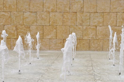 A landmark monumental fountain with water games