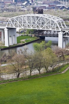 Bridge in Cleveland - seen after the rain