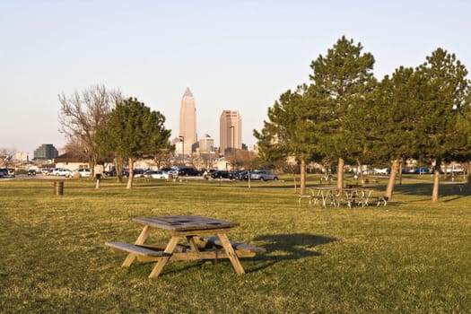 Downtown Cleveland seen from EdgeWater Park