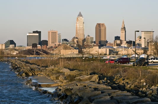 Downtown Cleveland, Ohio seen from EdgeWater Park