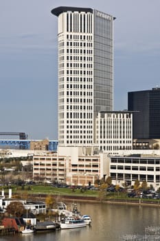 Downtown Cleveland - seen during late autumn.