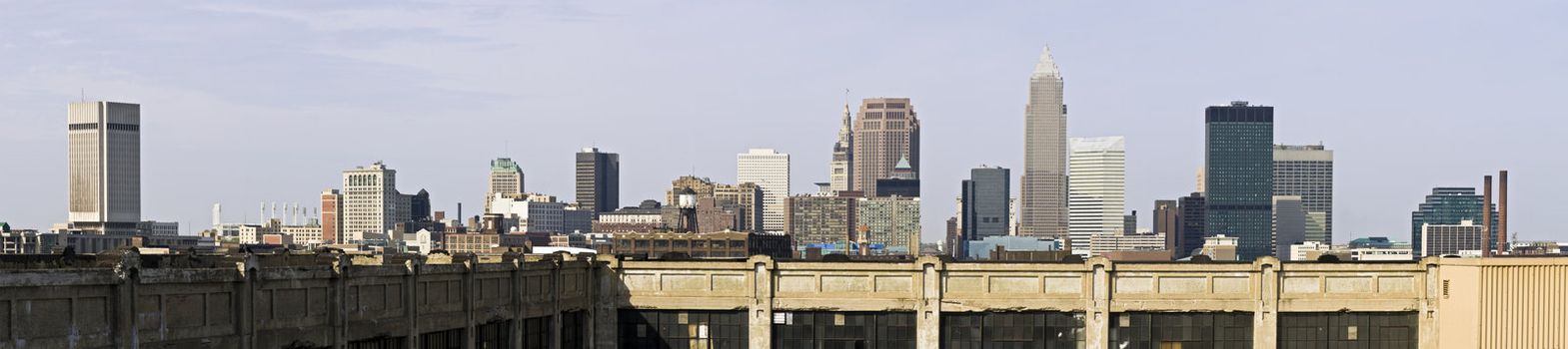 XXXL Panorama of Downtown Cleveland, Ohio.