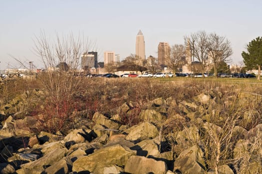 Downtown Cleveland, Ohio seen from EdgeWater Park