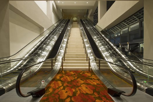 Convention Center Stairs and Escalators to Business Meeting Rooms