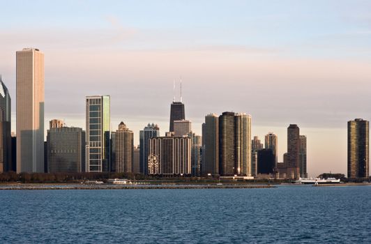 First Rays of Sun in Chicago, IL.