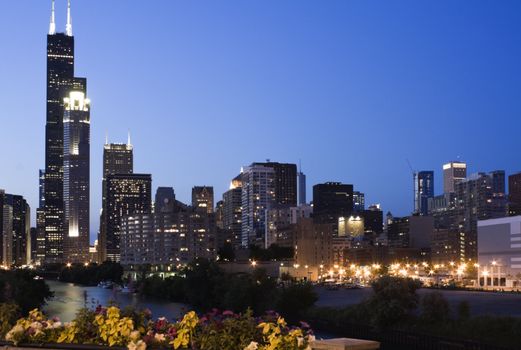 Evening in Chicago - seen from south side