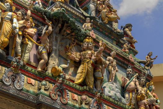 Sri Veeramakaliamman Hindu temple deities in Serangoon Road Singapore 2