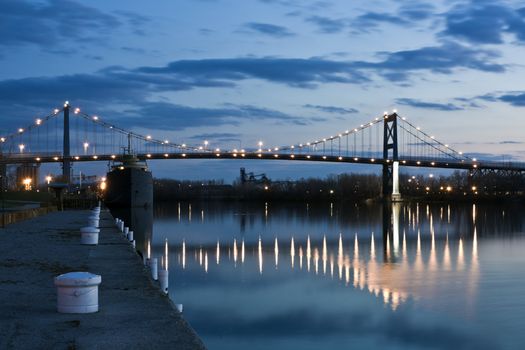 Bridge in downtown Toledo, Ohio.