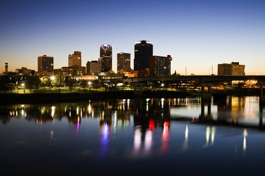 Blue hour in Little Rock, Arkansas. 