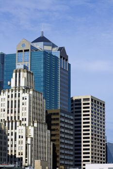 Skyscrapers in Kansas City, Missouri, USA.