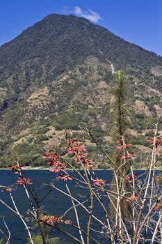 Volcano by Lake Attilan, Guatemala