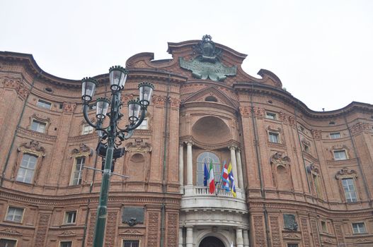 Palazzo Carignano, seat of the first Italian houses of parliament, Turin, Italy