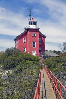 Marquette Harbor Lighthouse in Michigan