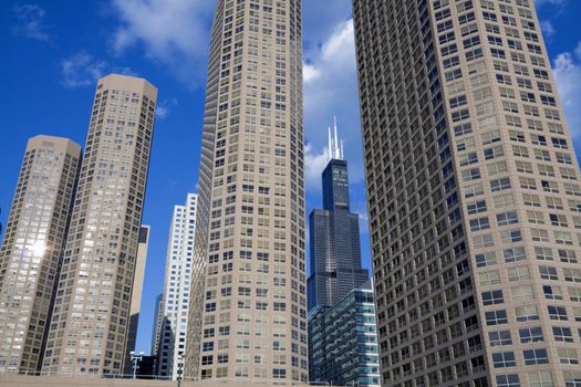 Condo buildings in Chicago, IL.