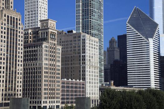 Building along Michigan Avenue in Chicago