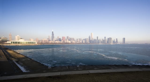 Icy morning in Chicago, IL.