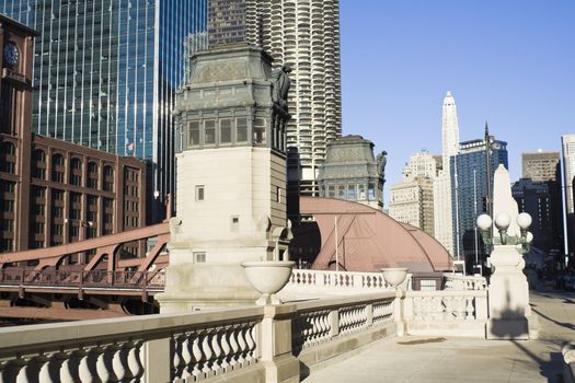 Historic bridge in Chicago, IL.