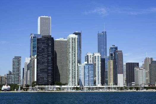 Chicago from Lake Michigan - morning time.