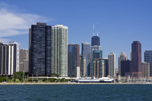 Chicago seen from Lake Michigan.