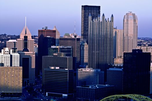 Panorama of Pittsburgh, Pennsylvania. North America, USA.