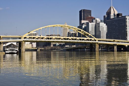 Downtown Pittsburgh accoss the river, Pennsylvania.