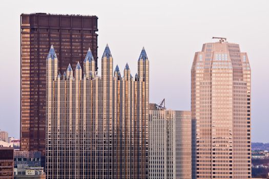 Skyscrapers in Downtown Pittsburgh, Pennsylvania.