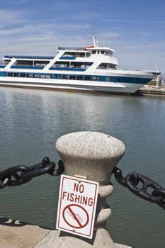 No fishing in downtown Cleveland