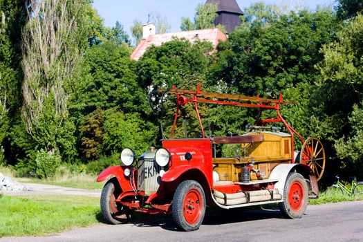 historical fire engine, Czech Republic