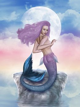 3d render of a mermaid