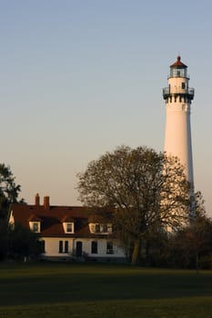 Wind Point Lighthouse, Wisconsin, USA.