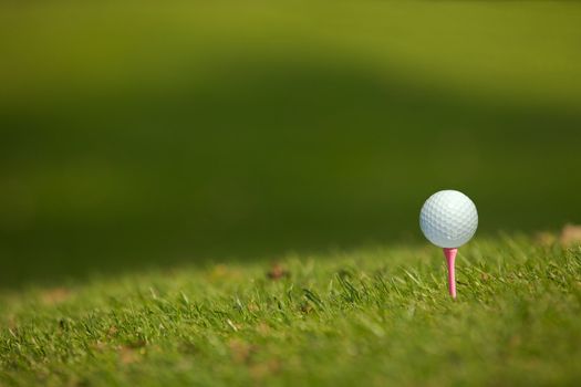 Golf ball on tee