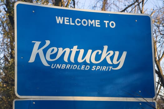 Welcome to Kentucky road sign.