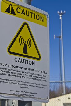 Caution - Radio Frequency Environment Area
