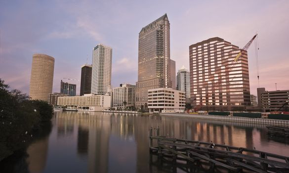 Downtown of Tampa - sunset time