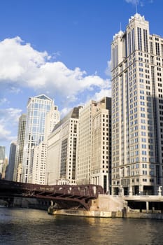 Tall Buildings along Chicago River