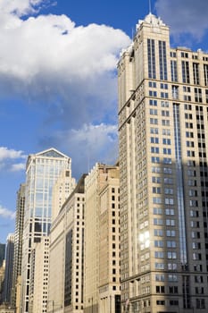 Tall Buildings along Chicago River