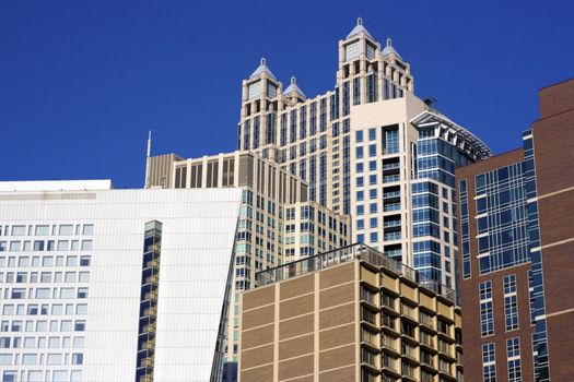 Mix of buildings in downtown Chicago