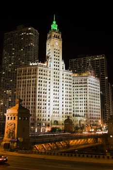 Black Night in downtown Chicago