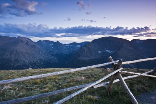 Sunset in Rocky Mountains - Colorado.