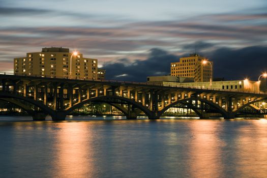 Bridge in Rockford, Illinois, USA.