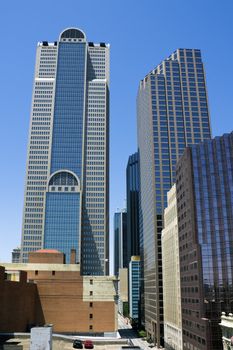 Skyscrapers in downtown of Dallas, Texas.