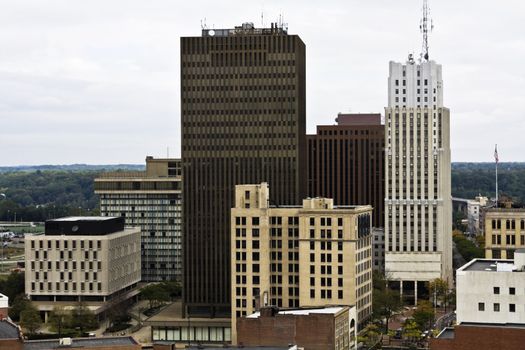 View of Downtown Akron, Ohio .