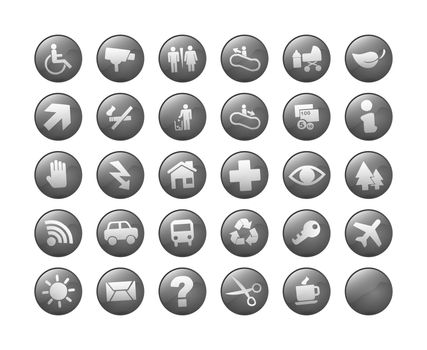 30 different icons with symbols for your website or print scaleable