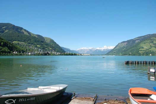 Lake of Zell am See in Austria