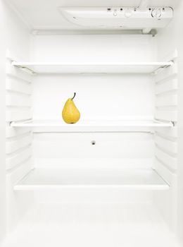 Lonely Pear in the Refrigerator